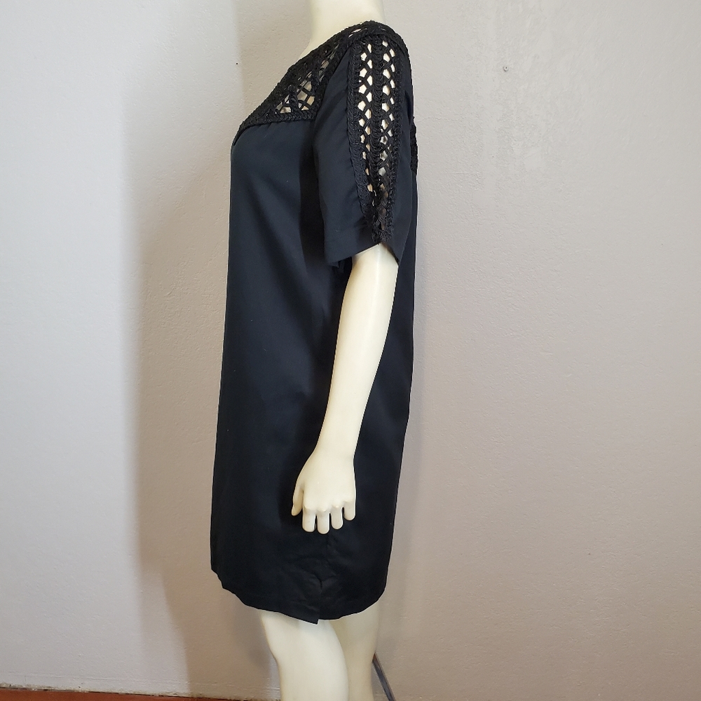 Anthropologie Maeve Battenburg Shift Black - Picture 7 of 11